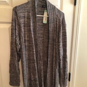 laila jayde tristian ribbed detail duster cardigan